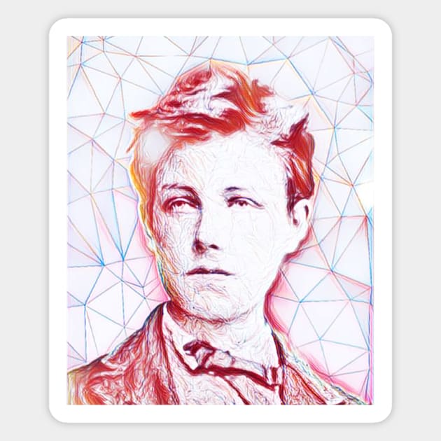 Arthur Rimbaud Portrait | Arthur Rimbaud Artwork | Line Art Magnet by JustLit